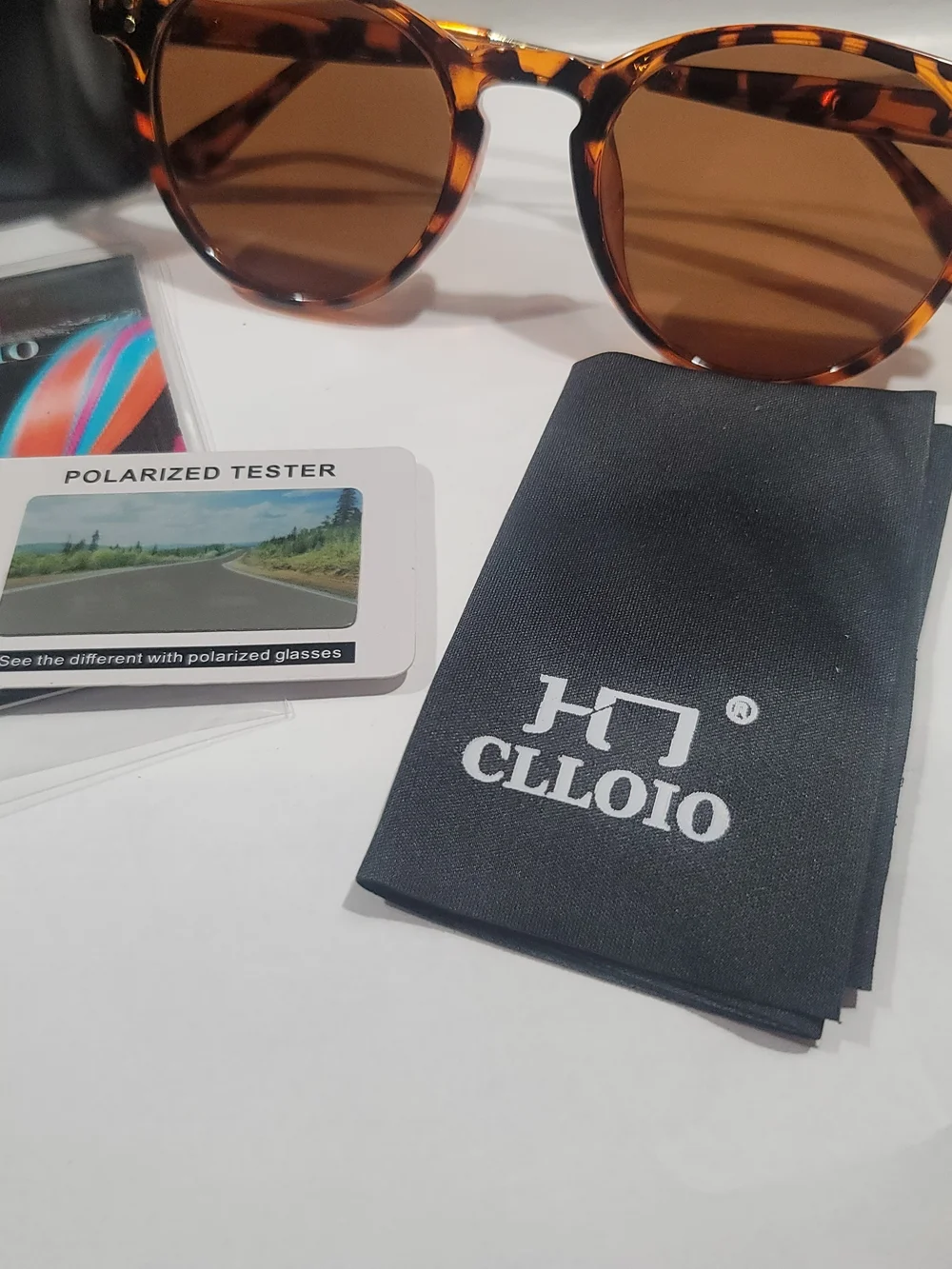 CLLOIO Tortoiseshell Polarized Sunglasses - Brown Lenses